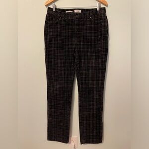 Charter Club Lexington Straight Plaid Pants Size 10
